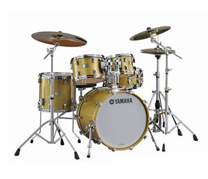 Yamaha Absolute Hybrid Maple Drum Kit Gold Champagne Sparkle Lacquer