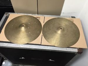 Vintage 1950's - 1960's K Zildjian Istanbul Turkey matched Pair 15" Hi Hats