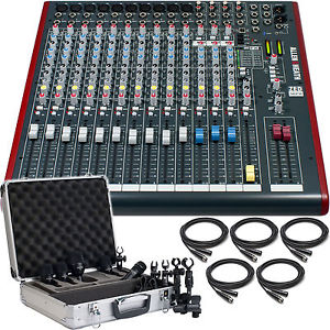 Allen & Heath ZED 16FX Mixing Console + Audix FP5 Drum Microphone Pack & Cables