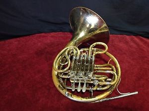 Vintage King Double French Horn with case. Made by HN White & Co.