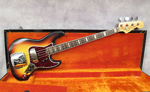 1966 FENDER JAZZ BASS -  SUNBURST - EXCELLENT CONDITION - ANDY BAXTER BASS