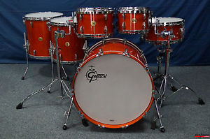 Gretsch USA Custom Shellset in "Burnt Orange over Curly Maple"