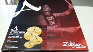 Zildjian A2057911 A Custom Cymbal Box Set 14" Hi Hats 16" & 18" Crash 20" Ride