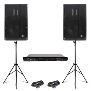 Pair of PD-315 15" Speakers Power Amp Pubs Bars Stands Venue PA 2000W UK STOCK