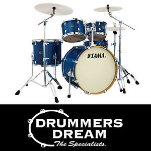 Brand New TAMA Silverstar 5pce Indigo Sparkle Drum kit with Hardware set