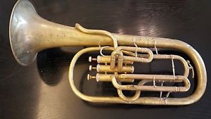VINTAGE HUGE BRASS BAND MARCHING BARITONE
