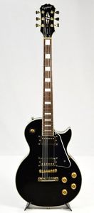 Epiphone Les Paul Custom Ebony Electric guitar w/ Hard case Right hand #U612