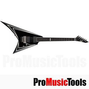 ESP SV-STD BK - Black w/ White pinstripes -Dot inlays *NEW* last stock! flying v