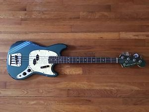 Vintage 1969 Fender Mustang Competition Bass Match Headstock WOHSC Free Ship NR