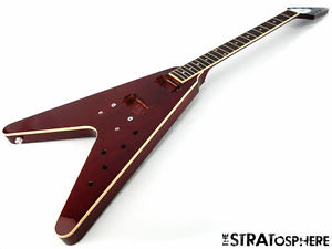 2016 Gibson USA Flying V Pro T BODY & NECK Guitar Parts American Wine Red