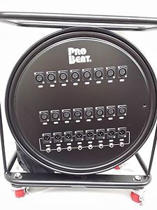 Stage Snake with Cart / Reel , High Quality 22 Gauge 16 x 8 x150 ft by ProBeat