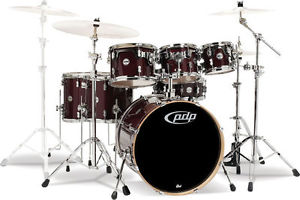 BATTERIA DW PDP 7 PEZZI 22 8 10 12 14 16 14X5  HARDWARE INCLUSO CHERRY