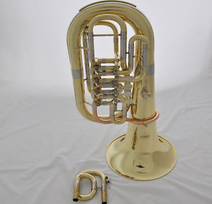Professional Gold C/Bb key Rotary Euphonium horn with case