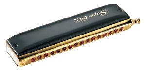 Hohner Super 64X Gold & Black Harmonica, Brand New In Box