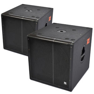 2x Power Dynamics 18" Active PA Subwoofers 2000W Essex