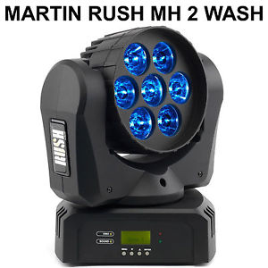 MARTIN RUSH MH2 WASH RGBW LED Electonic DimStrobe Moving Light $50 Instant Off