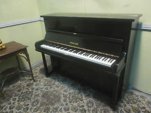 Reconditioned, Black Overstrung "Challen" Piano. CAN DELIVER