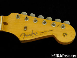 Fender USA Custom Shop '56 Relic Strat NECK+TUNERS Vintage Maple 6105 Frets