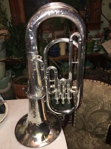 Antique Silver #7 ROYAL Tuba Trombone Vtg Mother Pearl Valve Professional