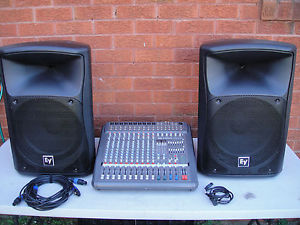 Dynacord Powermate 1000 MK2 - Electro Voive EV ZX4 Speakers - Speakers Cables.