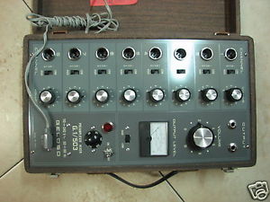 Geloso G1 503 Vintage Sound Mixer 8 Pre-amp Mic channels Italy 1970 Wooden Box