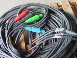 Stage & Lighting Cables CAM LOK #2 2AWG 100ft  (4 X 2AWG Cables) Multi Colors