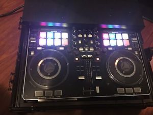 Vestax VCI 380 Dj Midi Controller w/ odyssey case and CF-X2 CROSS FADER CUSTOM