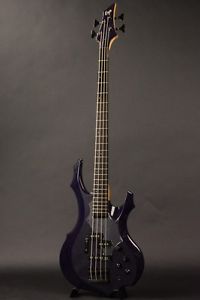 ESP/ FOREST Bass Purple Electric bass w/ Soft case Right hand From JAPAN #U667