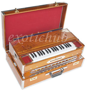 HARMONIUM~11 SCALE CHANGER~TEAK WOOD~THREE SET REEDS BASS/MALE/FEMALE~P​IANO EHS