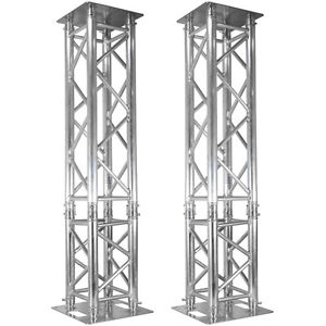 2x Pro Silver Trussing Disco DJ Lighting Podium Stands Party Light Plinths