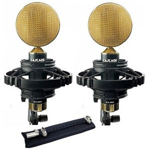 Cascade Microphones FAT HEAD II Blumlein-L, Stereo Pair, Black/Gold