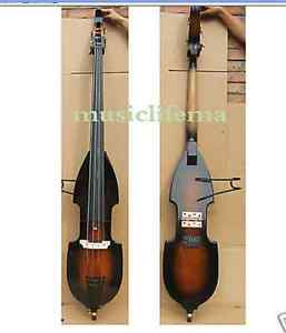 3/4 electric double bass folding handcarved walnut body