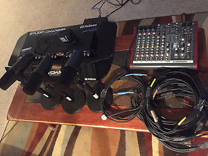 Podcast Bundle 3 SHURE SM7B MICROPHONES, Allen & Heath ZED-10FX USB MIXER,