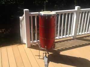 Very Rare Vintage GRETSCH  Cocktail Drum Red Sparkle With pedal / cymbal arm