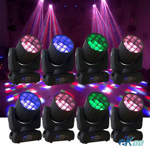 8Pcs CREE 4in1 RGBW 12X10W LED Beam & Flower Moving Head Stage Light DJ American