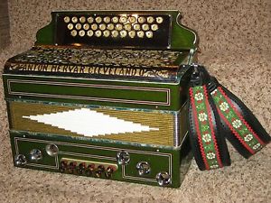 Anton Mervar 1931 3 Row Diatonic Button Box Accordion Bb-Eb-Ab Excellent A + + +