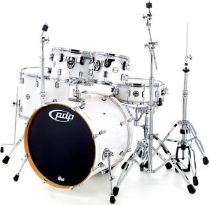 BATTERIA DW PDP  5 PEZZI 22 10 12 16 14X5  HARDWARE INCLUSO BIANCO PERLATO