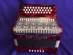 NEW CASTIGLIONE 3 ROW ACCORDION IN THE KEYS OF ADG OR GCF-MADE IN GERMANY