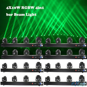 8 Units! Quad Beam 4X12W LED Moving Head Bar Stage Light DJ Disco Party American