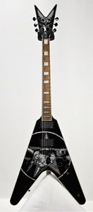 Dean Eric Peterson Old Skull V Black Electric guitar w/ Hard case #U601