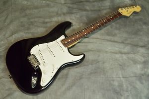 FENDER USA / American Standard Stratocaster Black Electric guitar #U600