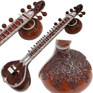 PEACOCK SITAR~DOUBLE TUMBA~FIBER BOX~RAVI SHANKAR STYLE~SITAAR~CONCERT QUALITY