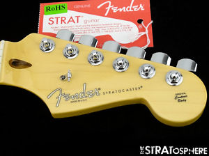 American Fender Deluxe PLUS Strat NECK LOCKING TUNERS Stratocaster USA Maple