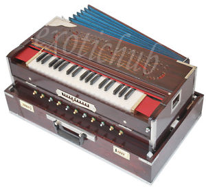 11 SCALE CHANGER HARMONIUM~TEAK WOOD~3¾ OCTAVE~THREE SET REED BASS/MALE/FEMALE