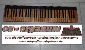 Holzbelegte - Orgeltastatur für Hauptwerk etc. 61 Tasten Druckpunkt