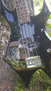 B.C. Rich Warlock Bass Guitar Autographed By Lita Ford Of The Runaways