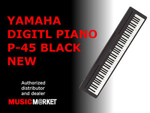 YAMAHA DIGITL PIANO P-45 BLACK NEW