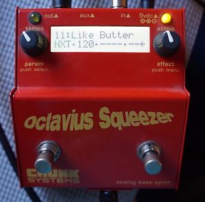 CHUNK SYSTEMS Octavius Squeezer Bass Synth Multi-effect Pedal WITH POWER ADAPTER