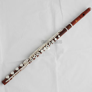 Concert Professional Rose Wooden Flute 18 Holes Bb foot Split E key New Case