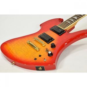 BURNY MG-145S Cherry Sunburst Guitar USED w/Softcase FREE SHIPPING Japan #437